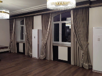 Дизайн штор для конференц зала пошив на заказ, холдинг Москва